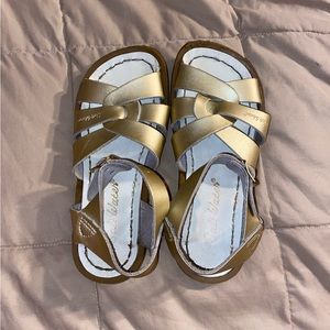 Gold Salt Water Sandals Gently Worn Size 10 Perfect For Summer☀️